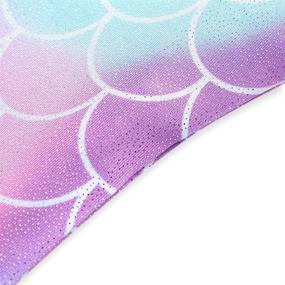 img 1 attached to 🌈 Sparkly Mermaid Butterfly Leotard for Girls Gymnastics, Ballet, and Dance with Long Sleeves - Blue/Pink