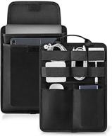 tomtoc electronic accessory organizer panel: manage tech gear, hard drive, usb hub, power bank, cable for macbook air & pro, surface pro, 9.7-11 inch ipad air/pro logo