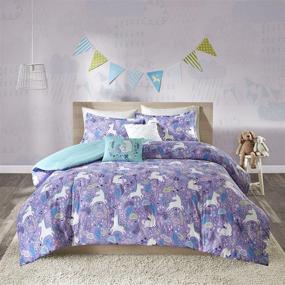 img 4 attached to 🌈 Vibrant Purple Urban Habitat Kids Lola Comforter Set - Stylish and Cozy Bedding for Kids' Rooms!