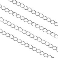 🔗 danlingjewelry 30 feet 304 stainless steel twisted cross curb chains: perfect findings for jewelry making diy 3.5x5mm logo