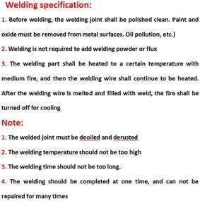 img 3 attached to 🔥 Jidan Weld Wire Easy Melt: Low Temperature 1.6mm/2mm50cm Welding Rods for Aluminum, Flux-Free Alternative to WE53 Rods (1.6MMX50X10PCS)