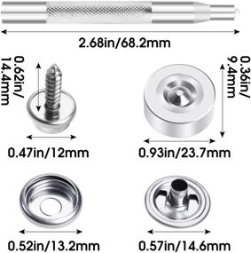 img 3 attached to 🔒 120PCS Stainless Steel Buttons Fastener: Durable and Reliable Setting