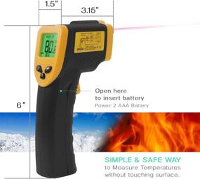 img 1 attached to 🌡️ PARTYSAVING Non-Contact Infrared Thermometer - Precision Laser Temperature Gun: Kitchen, Home & Industrial Use (APL1348)