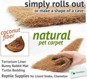 img 1 attached to 🥥 Coconut Fiber Mat: Premium Terrarium Reptile Supplies for Pet Comfort - Lizards, Snakes, Chameleons, and Turtles - Includes 2 Sheets