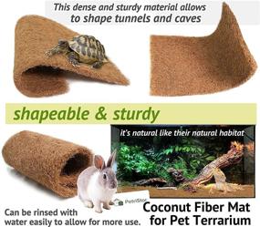 img 2 attached to 🥥 Coconut Fiber Mat: Premium Terrarium Reptile Supplies for Pet Comfort - Lizards, Snakes, Chameleons, and Turtles - Includes 2 Sheets