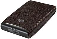 🐊 crocodile embossed tru virtu credit leather wallet: sleek, stylish, and secure logo