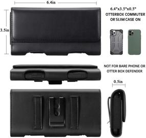 img 1 attached to 📱 Mopaclle Phone Holster for Samsung Galaxy S20 FE 5G, Note 20 Ultra, S21 Plus, S10 Plus, S9 Plus, Note 10 Plus, 8, 9 / S20 Plus, Note 20 / A10, A11, A21 / Xs Max, XR - Leather Belt Clip Loops Pouch - Phone Carrying Holder