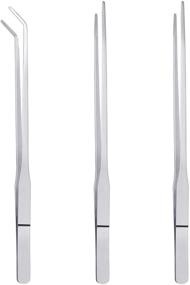img 4 attached to 🐠 Set of 3 Stainless Steel Feeding Tongs - Long Handle Feeder Tools for Fish Aquariums, Reptiles (Snakes, Lizards, Geckos), Spiders, and Birds