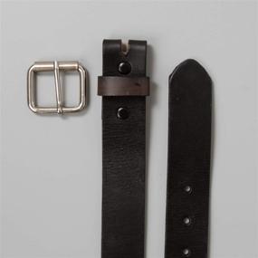 img 3 attached to 👖 Beltiscool 34mm Snap On Full Grain Leather Belt - Standard Plain Style