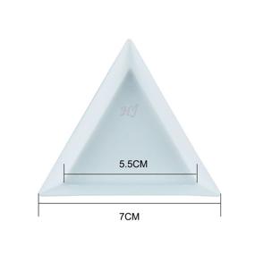 img 3 attached to 6pcs White Triangle Bead Sorting Trays: The Ultimate Magical Tray for Flipping Flatback Rhinestones - HJ-NA113