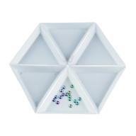 6pcs white triangle bead sorting trays: the ultimate magical tray for flipping flatback rhinestones - hj-na113 logo