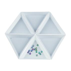 img 4 attached to 6pcs White Triangle Bead Sorting Trays: The Ultimate Magical Tray for Flipping Flatback Rhinestones - HJ-NA113