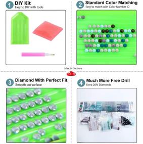 img 1 attached to 🦋 5D Crystal Diamond Animal Painting Kit: Beautiful Butterfly DIY Art Dotz Craft for Home Décor - Ideal Gift for Adults, with Tools and Accessories