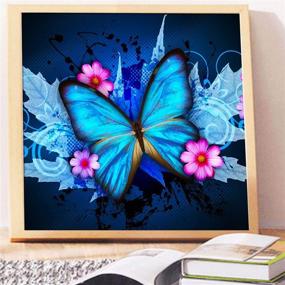 img 3 attached to 🦋 5D Crystal Diamond Animal Painting Kit: Beautiful Butterfly DIY Art Dotz Craft for Home Décor - Ideal Gift for Adults, with Tools and Accessories