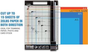 img 2 attached to Бумагорезка CARL DC-200N Premium с диаметром 12 дюймов: эффективное металлическое основание, легко режет 15 листов!