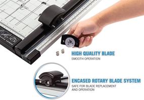 img 1 attached to CARL 12 inch DC-200N Premium Rotary Paper Trimmer: Efficient Metal Base, Cuts 15 Sheets with Ease!