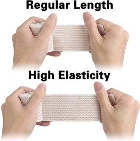 img 1 attached to 🔊 Elastic Bandage Pack - Medical Compression Wraps for Arm, Hand, Ankle, Knee, Body, Leg - 4 Inch (6 Pack)