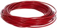 🔴 quality 2mm round leather cord strips – perfect for bracelets, necklaces, beading and jewelry making – 10 yards / 9.1 meters – vibrant red color logo