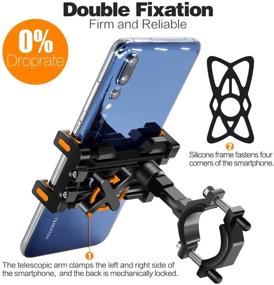 img 2 attached to 📲 Tiakia Bike Phone Mount - Universal Motorcycle Mount with Anti-Shake &amp; Anti-Theft Features, Face &amp; Touch ID-Compatible Bicycle Phone Holder with 360° Rotation for 4.7-7.2 inch Smartphones