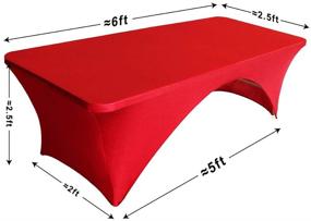 img 3 attached to Eurmax Polyester Tablecloth Cover Table Back（Red）