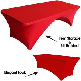 img 2 attached to Eurmax Polyester Tablecloth Cover Table Back（Red）