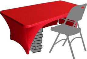 img 4 attached to Eurmax Polyester Tablecloth Cover Table Back（Red）