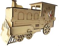 charming puzzle desk clock: train locomotive timepiece logo