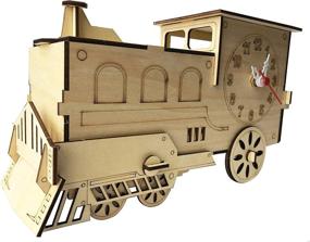 img 4 attached to Charming Puzzle Desk Clock: Train Locomotive Timepiece