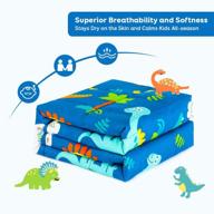 🦕 получите качественный сон с детским взвешенным одеялом wemore - 5 фунтов, 36 x 48 дюймов, динозавр синий. логотип