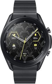 img 4 attached to 🌟 SAMSUNG Galaxy Watch 3 Титан 45 мм Мистический черный - Американская версия, GPS, Bluetooth, расширенный мониторинг здоровья, отслеживание фитнеса, долговечная батарея