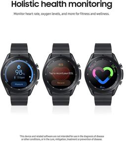 img 2 attached to 🌟 SAMSUNG Galaxy Watch 3 Титан 45 мм Мистический черный - Американская версия, GPS, Bluetooth, расширенный мониторинг здоровья, отслеживание фитнеса, долговечная батарея