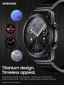 img 3 attached to 🌟 SAMSUNG Galaxy Watch 3 Титан 45 мм Мистический черный - Американская версия, GPS, Bluetooth, расширенный мониторинг здоровья, отслеживание фитнеса, долговечная батарея