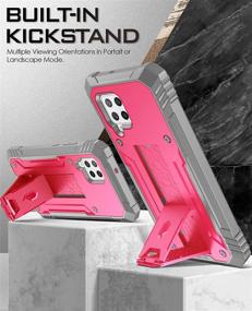 img 2 attached to Poetic Revolution Case for Samsung Galaxy A42 5G, Pink - Full Body Rugged Shockproof Cover with Kickstand and Fingerprint ID Compatibility