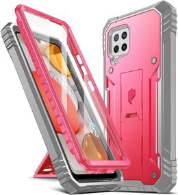 img 4 attached to Poetic Revolution Case for Samsung Galaxy A42 5G, Pink - Full Body Rugged Shockproof Cover with Kickstand and Fingerprint ID Compatibility