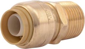 img 4 attached to 🔧 U120LFA SharkBite Straight Connector Plumbing Fitting - Push-to-Connect, PEX, Copper, CPVC, HDPE, 1/2 Inch x Threaded 1/2 Inch MNPT