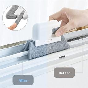 img 2 attached to 🧹 Efficient 8 Pcs Gap Groove Cleaning Brush - 2-in-1 Window Cleaning Tool for Window/Door/Track/Corner/Crevice/Sinks/Keyboard/Water Bottle/Car Vents/Air Conditioner - Household Cleaning Tool Set