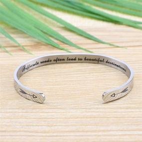 img 2 attached to 🎁 Stainless Cuff Bracelet: Memgift Inspirational Gifts for Women & Girls - Personalized Jewelry for Birthdays, Christmas, Mother's Day