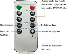 img 2 attached to Large Blue LED Candles Set Of 2- Realistic Wax Battery Candles With Moving Flame- Remote And Auto-Cycle Timer(2/4/6/8Hrs Option)