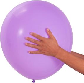 img 3 attached to 🎈 MOXMAY 18 Inch 12 pcs Pastel Purple Latex Jumbo Balloons, Macaron Candy Colored Large Balloons for Birthday, Wedding, Baby Shower, Anniversary, Christmas Festival