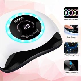 img 3 attached to 💅 HanKeer UV LED Nail Lamp: 168W Curing Dryer with Timer Settings - Get Salon-Quality Gel Polish Nails at Home!