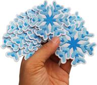 snowflake embroidered patches applique embroidery logo