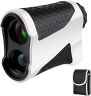 high-precision golf rangefinder with slope mode, 760 yards laser range finder, 6x magnification, flag pole locking vibration function - ideal for hunting & golfing, continuous scan feature logo