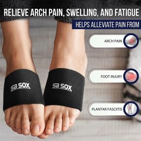 img 3 attached to SB SOX Arch Support Sleeves for Plantar Fasciitis – Top Choice for Foot Pain Relief in Men and Women, Suitable for Daily Use