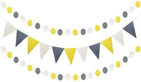 img 1 attached to 🐘 Yellow Grey Elephant Baby Shower Decorations - You are My Sunshine Party Decor - Gray and Yellow Nursery Decor - Honeycomb Balls for Bridal Shower and Birthday Celebrations