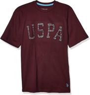 u s polo assn graphic burgundy logo