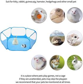 img 1 attached to Amakunft Breathable Transparent Chinchillas Hedgehogs