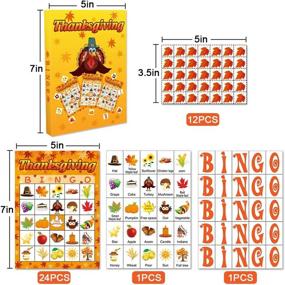 img 2 attached to Fun-Filled Thanksgiving Day Bingo Game Party Supplies Gift for Kids and Adults - 24 Players!