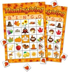 img 4 attached to Fun-Filled Thanksgiving Day Bingo Game Party Supplies Gift for Kids and Adults - 24 Players!