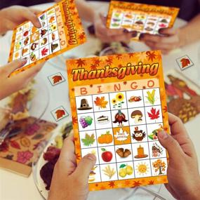 img 3 attached to Fun-Filled Thanksgiving Day Bingo Game Party Supplies Gift for Kids and Adults - 24 Players!