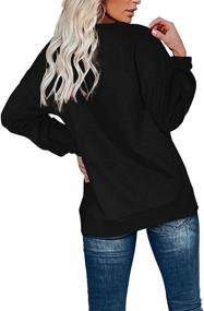 img 1 attached to 👚 OFEEFAN Ladies' Casual Henley Button Up Long Sleeve Tunic Tops with Sweatshirt Style
